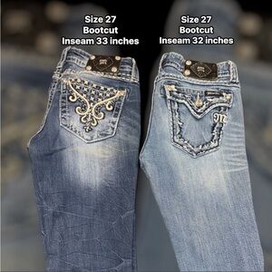 Miss me jean size 27 bootcut